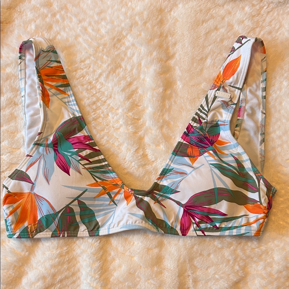 Tropical Print Bikini Top- Roxy